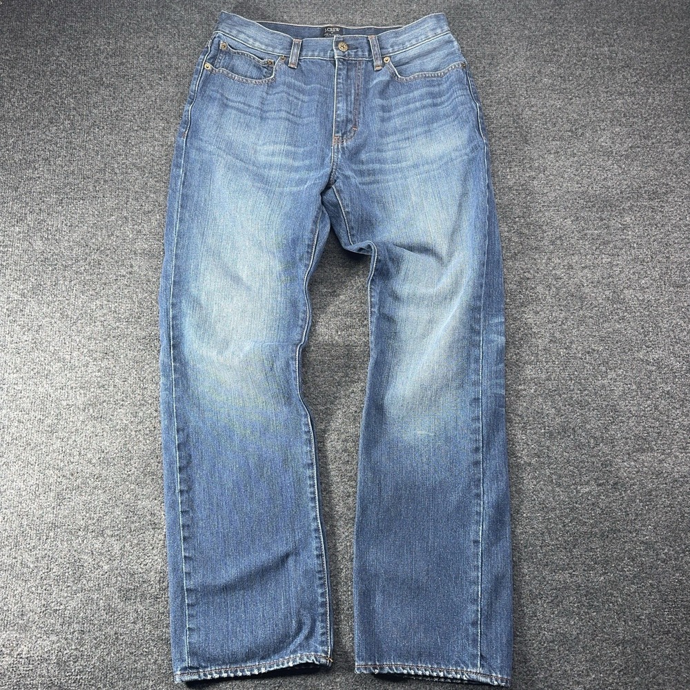 J Crew Men's Jeans 32x32 Blue The Bleecker Straight Leg Denim EUC